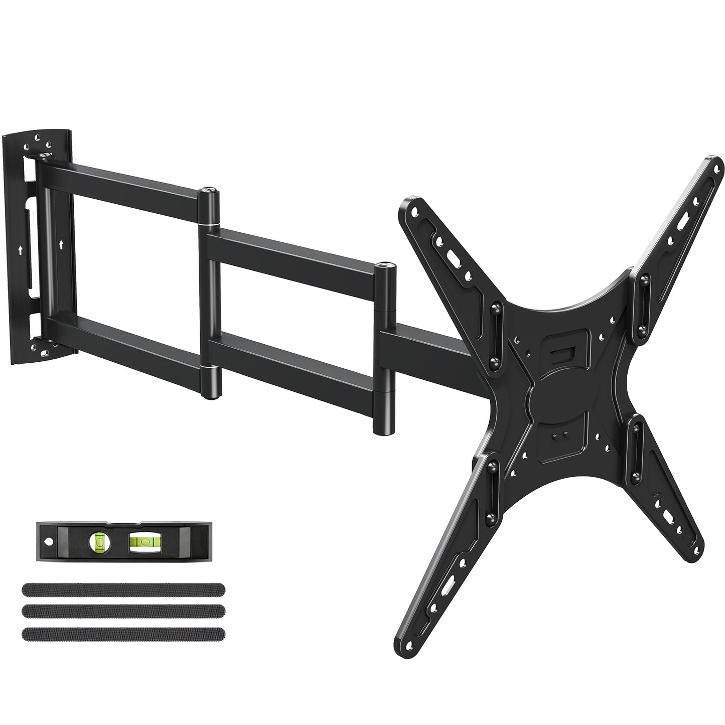 MOUNT PRO Long Arm TV Wall Mount for Most 26-65 Inch TVs, Corner TV Mounts with 37.4 Inch Extension Arm, Swivel Tilt Single Stud Full Motion Bracket Max VESA 400x400mm, Holds to 77 lbs