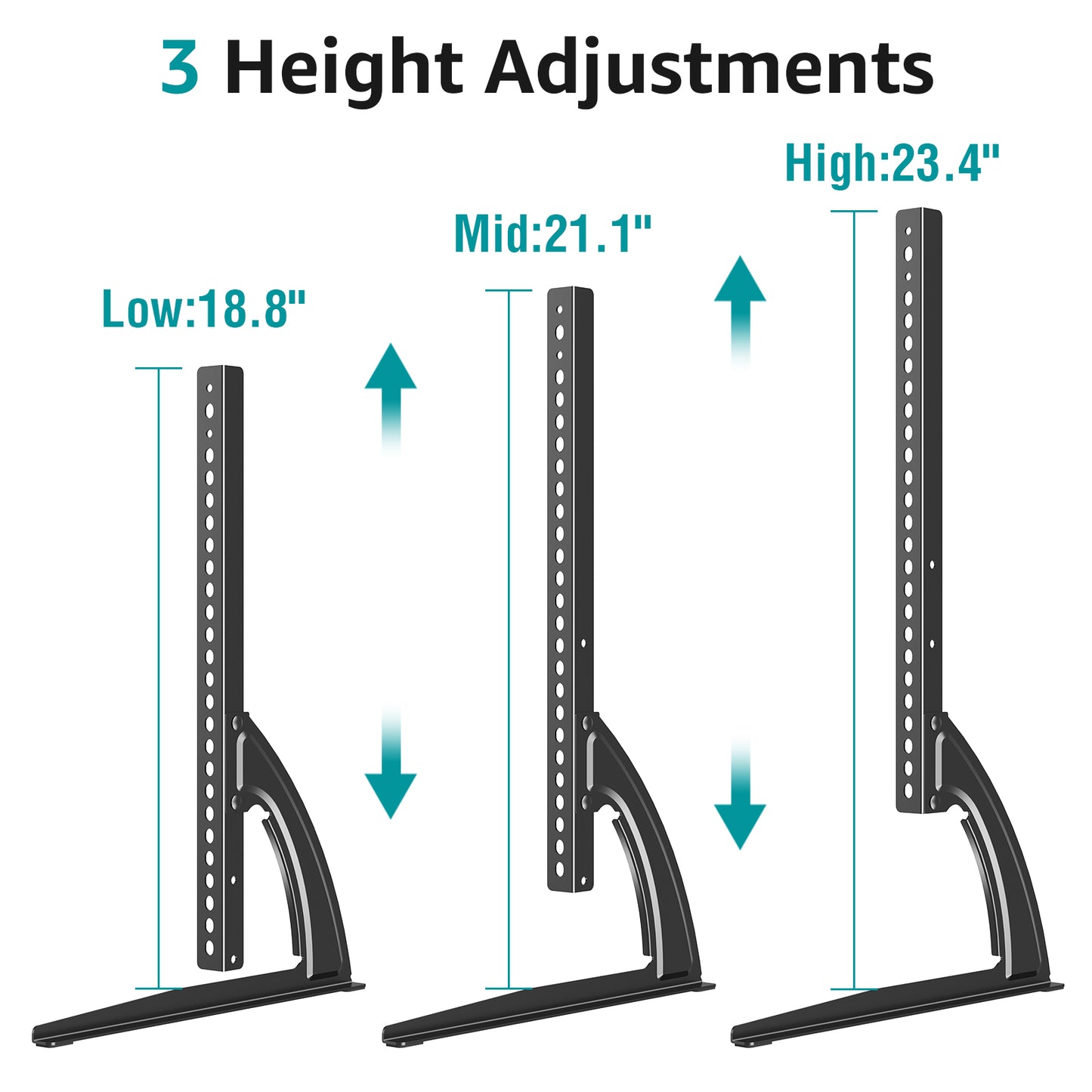 MOUNT PRO Table Top TV Stand for Most 27 to 55 inch TVs, Premium Metal Universal TV Legs Holds up to 88 lbs