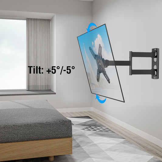 MOUNT PRO Full Motion TV Wall Mount for Most 13-42 Inch TVs or Monitors, Rotation TV Mount Holds up to 44lbs, Max VESA 200x200mm