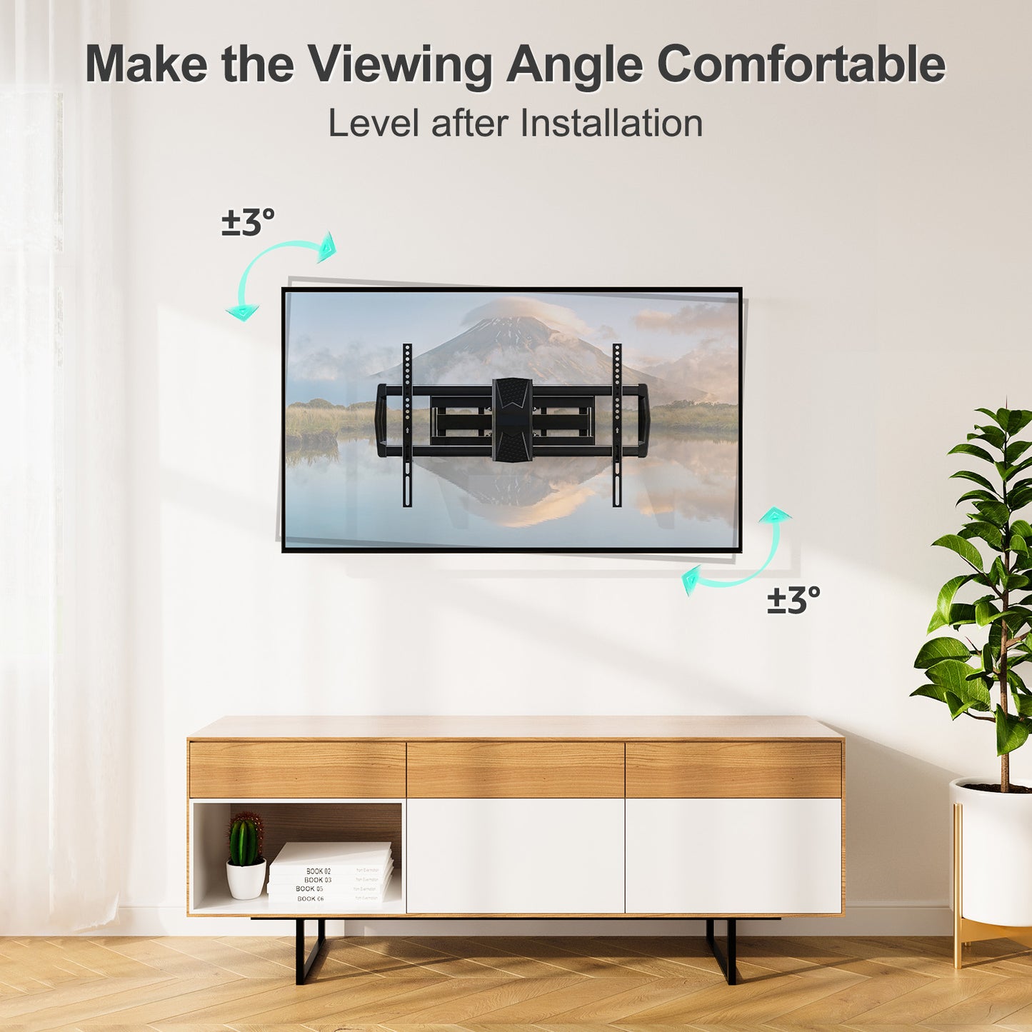 MOUNT PRO Full Motion TV Wall Mount for Most 43-82 inch TVs, Wall Mount Bracket with Articulating Swivel and Tilt, Max VESA 600x400mm, Holds up to 99lb