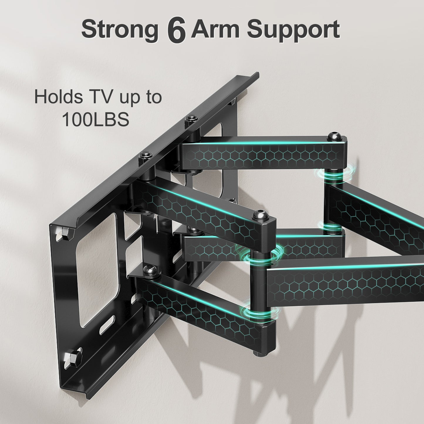 MOUNT PRO Full Motion TV Wall Mount for Most 43-82 inch TVs, Wall Mount Bracket with Articulating Swivel and Tilt, Max VESA 600x400mm, Holds up to 99lb