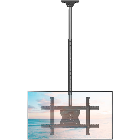 MOUNT PRO Ceiling TV Mount for Most 37-75 Inch TVs, 56.9" Height Adjustable Full Motion Ceiling Mount for Flat or Sloped Roof, Holds up to 99 lbs, Max VESA 600x400mm