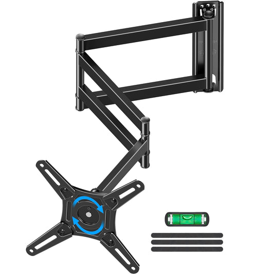 MOUNT PRO Full Motion Long Five-Arm TV Wall Mount for Most 13-42 inch Flat Curved TVs,Tilting TV Mount with Swivels Articulating Arms Max VESA 200X200mm, 44lbs