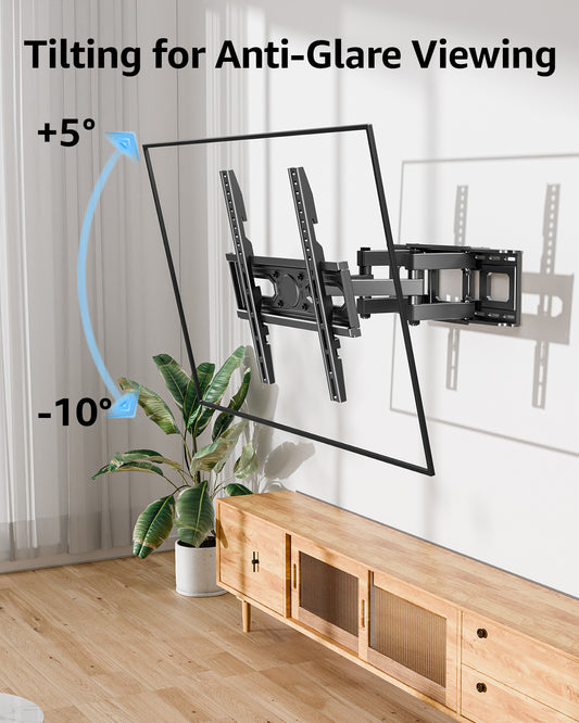 MOUNT PRO Full Motion TV Wall Mount for Most 26-70 Inch TVs, Holds up to 99 lbs, Max VESA 400x400mm, Fits 16" Wood Stud